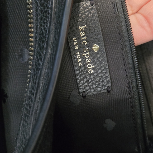 EUC Kate Spade Black Leather Shoulder Bag - Picture 9 of 11